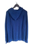 Vorschaubild 2 von Strickjacke Herren Blau Gr. 52/XL Baumwolle Rippstrick Casual Langarm Knopf