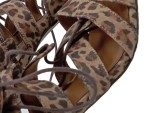 Vorschaubild 4 von Damen Sandaletten Gr. 40 Leopardenmuster Animal-Print Schnürung Mehrfarbig