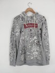 Vorschaubild 2 von Herren Kapuzenpullover Hoodie Gr. M Grau Sportlich Abstrakt Muster