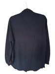 Vorschaubild 2 von Damen Hemdbluse Gr. 40 Schwarz Modern Business Langarm