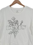 Vorschaubild 4 von Damen T-Shirt Blumenprint Gr. 38/M Casual Baumwolle Weiß
