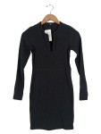 Vorschaubild 1 von Damen Strickkleid Langarm Schwarz Gr. 34/XS Basic