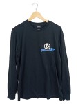 Vorschaubild 1 von Langarmshirt Herren Gr. 48/M Schwarz Baumwolle Logo-Print Casual Freizeit