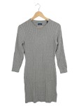 Vorschaubild 1 von Damen Strickkleid Grau Zopfstrick Midi Gr. 38;M Casual