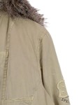 Vorschaubild 2 von Damen Leichte Jacke Parka Gr. 42/XL Beige Kapuze Fellbesatz Casual