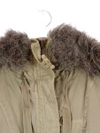 Vorschaubild 3 von Damen Leichte Jacke Parka Gr. 42/XL Beige Kapuze Fellbesatz Casual