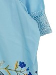 Vorschaubild 4 von Damen Blusenkleid Tunikakleid Gr. 42 XL Blau Blumenmuster Feminin