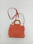 Vorschaubild 2 von Damen Henkeltasche Orange Kroko-Optik Schildpatt-Griff Elegant