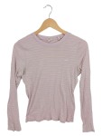 Vorschaubild 1 von Damen Langarmshirt gestreift Rosa Gr. 38 Baumwolle Casual