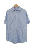 Vorschaubild 1 von Business Hemd Herren Blau Gr. 48/M Baumwolle Kariert Kurzarm Knopf