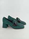 Vorschaubild 2 von Loafer Damen Gr. 37 Grün Wildleder Slip-On 7 cm Klassisch Alltag