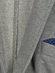 Vorschaubild 8 von Sakko Herren Gr. 46/S Grau Meliert Casual Langarm Zierknöpfe Knopf