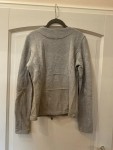 Vorschaubild 2 von Sweatjacke Damen Grau Gr. 38 Langarm Reißverschluss Nieten