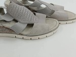 Vorschaubild 3 von Sandaletten Damen Gr. 39 Grau Komfortabel Keilabsatz Strass