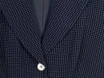 Vorschaubild 3 von Damen Blazer Gr. 42/XL Blau Gepunktet Klassisch Business