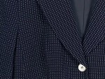 Vorschaubild 4 von Damen Blazer Gr. 42/XL Blau Gepunktet Klassisch Business