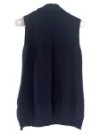 Vorschaubild 3 von Damen Pullunder Gr. 36/S Ärmellos Blau Uni Viskose Rippstrick Logo
