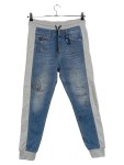 Vorschaubild 1 von Damen Jogginghose Jeans-Look Print Mehrfarbig Gr. W28