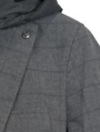 Vorschaubild 3 von Herren Sweatjacke Grau Kariert Kapuze Gr. 52 XL