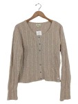 Vorschaubild 1 von Damen Strickjacke Gr. 44/XXL Beige Zopfstrick Traditionell
