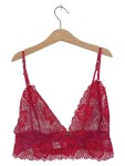 Vorschaubild 1 von BH Blumenmuster Spitzen-Bralette Pink Gr. 34C Polyamid Elasthan