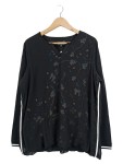 Vorschaubild 1 von Damen Langarmshirt Gr. 42 Schwarz Blumenmuster Casual