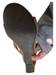 Vorschaubild 2 von Damensandaletten Gr. 36 Beige Wildleder Komfortabel Klettverschluss
