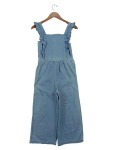 Vorschaubild 1 von Jeanskleid Kinder Gr. 152 Blau Baumwolle Uni Casual Freizeit Rüschen L21