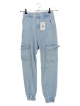 Vorschaubild 1 von Damen Cargohose Jeans Gr. 32 Blau Casual Jogger Style