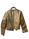 Vorschaubild 2 von Leichte Jacke Damen Gold Gr. 36/S Feminin Rüschen Metallic