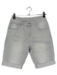 Vorschaubild 1 von FITZ Jeans Shorts Kinder Gr. 152 Grau Casual Uni Baumwolle Knopf Logo
