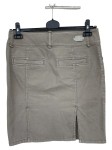 Vorschaubild 3 von Jeansrock Damen Beige Gr. 38/M Casual Baumwolle Midirock