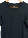 Vorschaubild 3 von Langarmshirt Damen Gr. 38/M Basic Schwarz Baumwolle