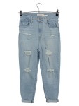 Vorschaubild 1 von LEVI STRAUSS & CO. Damen High Waist Mom Jeans W27/36 S Blau Destroyed