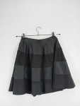 Vorschaubild 2 von Lederrock Damen Schwarz Gr. 38 Midirock Kunstleder Strukturmuster