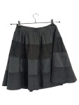 Vorschaubild 1 von Lederrock Damen Schwarz Gr. 38 Midirock Kunstleder Strukturmuster