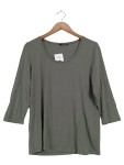 Vorschaubild 1 von Damen Langarmshirt 3/4 Arm Oliv Gr. 44 Modal Casual Stickerei