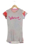 Vorschaubild 1 von Mädchen T-Shirt Grau 164 Floral Muster Schriftzug Kurzarm