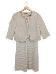 Vorschaubild 1 von , Etuikleid Business Punkte Beige Gr. 42 Baumwolle Elegant