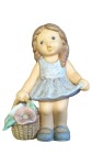 Vorschaubild 1 von Mädchen mit Blumenkorb Dekofigur Porzellan Nostalgisch Mehrfarbig 12cm