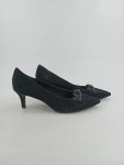 Vorschaubild 2 von Pumps Damen Gr. 40 Schwarz Wildleder Slip-On 5.5 cm Elegant Uni