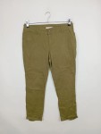 Vorschaubild 2 von Stoffhose Damen Gr. W32/40/L Oliv Baumwolle Uni Casual Freizeit L25