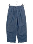 Vorschaubild 1 von Damen Stoffhose Blau Uni Baumwolle Leinen Gr. W24 L28