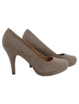 Vorschaubild 1 von Pumps Damen Gr. 40 Beige Wildleder Ohne Verschluss 9.5 cm Elegant