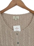 Vorschaubild 2 von Damen Strickjacke Gr. 44/XXL Beige Zopfstrick Traditionell