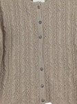 Vorschaubild 3 von Damen Strickjacke Gr. 44/XXL Beige Zopfstrick Traditionell