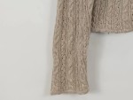 Vorschaubild 4 von Damen Strickjacke Gr. 44/XXL Beige Zopfstrick Traditionell