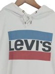 Vorschaubild 2 von Herren Kapuzenpullover Hoodie Gr. 50/L Weiß Logo-Print Freizeit