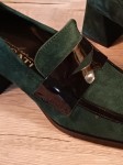 Vorschaubild 3 von Loafer Damen Gr. 37 Grün Wildleder Slip-On 7 cm Klassisch Alltag