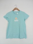 Vorschaubild 2 von Damen T-Shirt Blumenmuster Türkis Gr. 38/M Casual Baumwolle